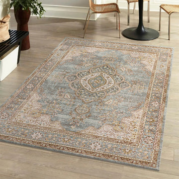 Khilana Floral Medallion Area Rug